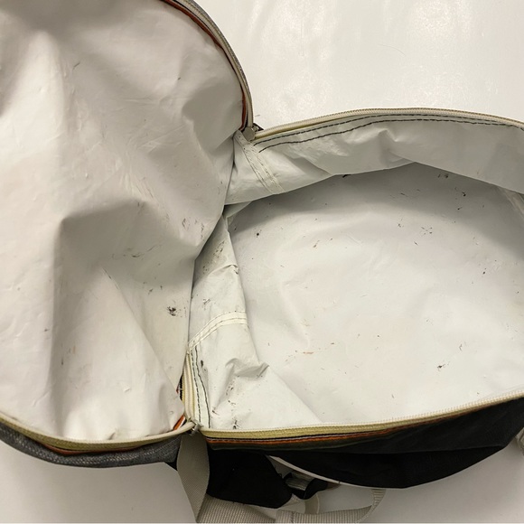 Fitkicks Throwback Backpack Daypack Bag Grey Black Travel Storage Compartment - Picture 9 of 12